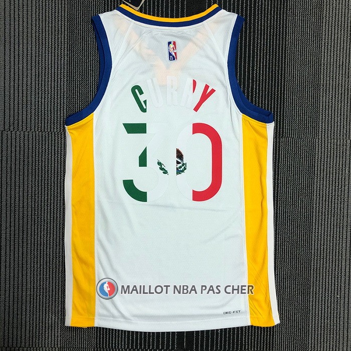 Maillot Golden State Warriors Stephen Curry NO 30 2022 Slam Dunk Special Mexique Edition Blanc